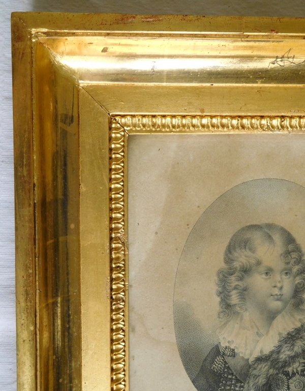 Portrait of Napoleon II, 19th century engraving in its gilt wood frame - 26cm x 31cm