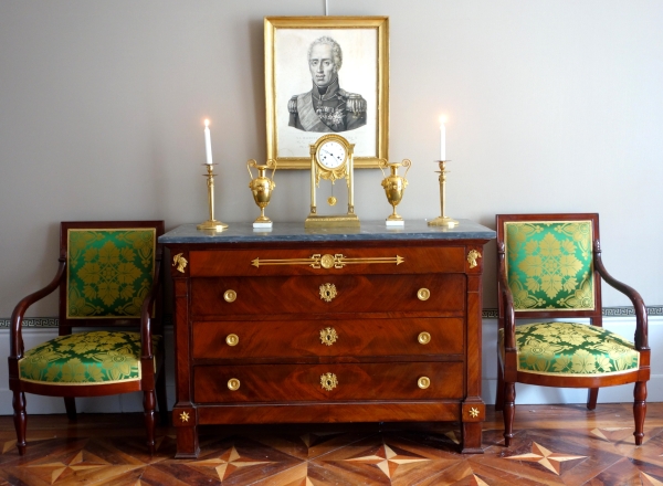 Gravure Royaliste - portrait de Charles X, Roi de France et de Navarre cadre en bois doré 1820