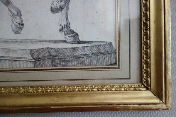 Portrait équestre de Louis XIV d'après la statue de Girardon, gravure, XVIIIe siècle