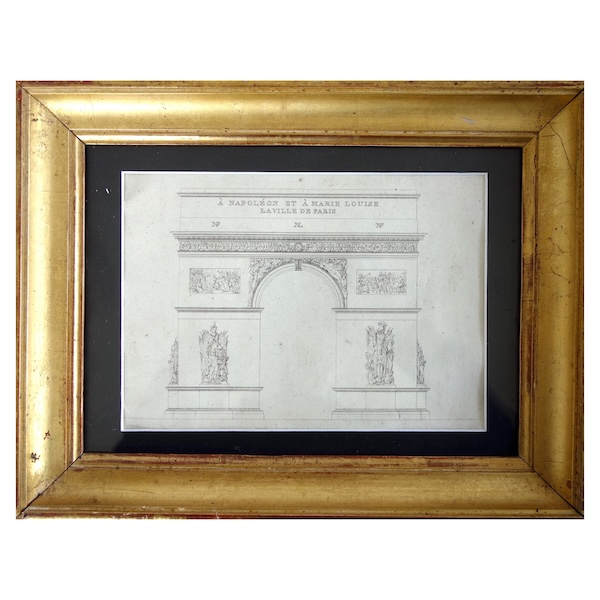 Paris Arc de Triomphe project, Empire engraving - early 19th century