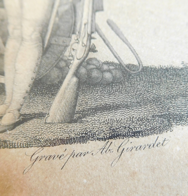 Les Grandes Armes de Louis XVIII Roi de France, gravure, souvenir historique royaliste