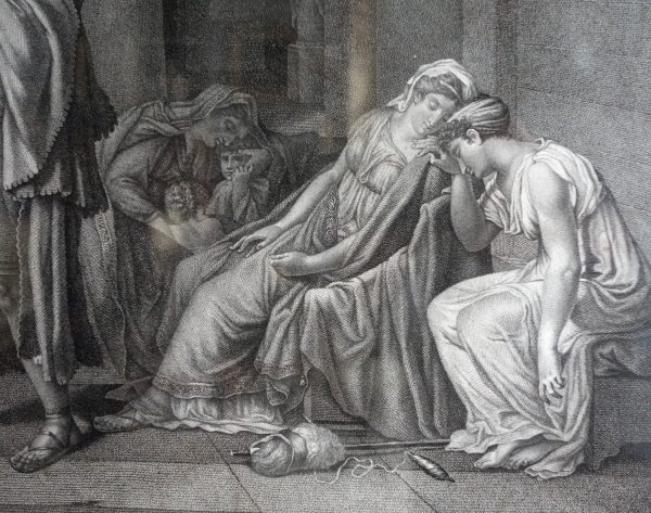 Empire engraving after Jacques Louis David - gold leaf gilt wood frame