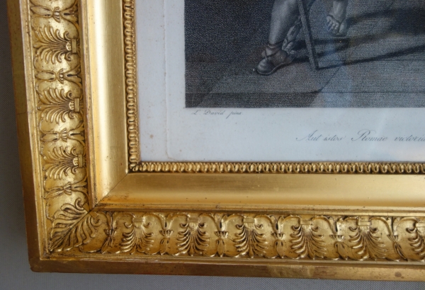 Empire engraving after Jacques Louis David - gold leaf gilt wood frame
