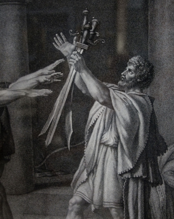 Empire engraving after Jacques Louis David - gold leaf gilt wood frame