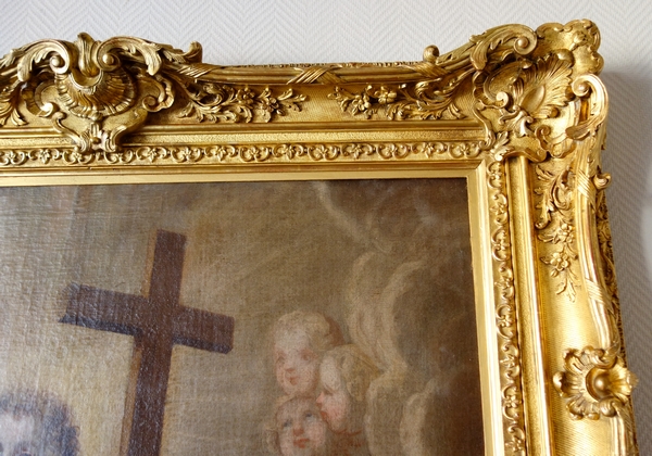 Early 18th century French school : Jesus Child in glory signed Pierre Staron, dated 1711