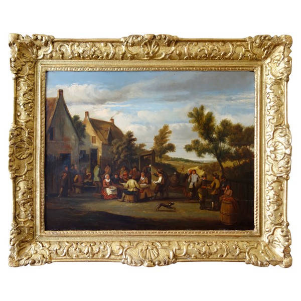 18th century Dutch school, village fete, follower of David Teniers - 86.5cm x 71cm