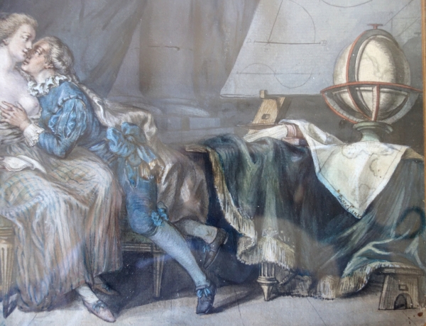 Antoine Borel : drawing enhanced with gouache and watercolor - Louis XVI period - 18th century