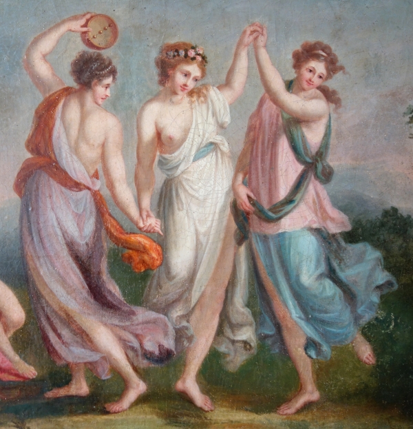 Early 19th century French School : The Three Graces, neoclassical allegorical scene, Empire Period