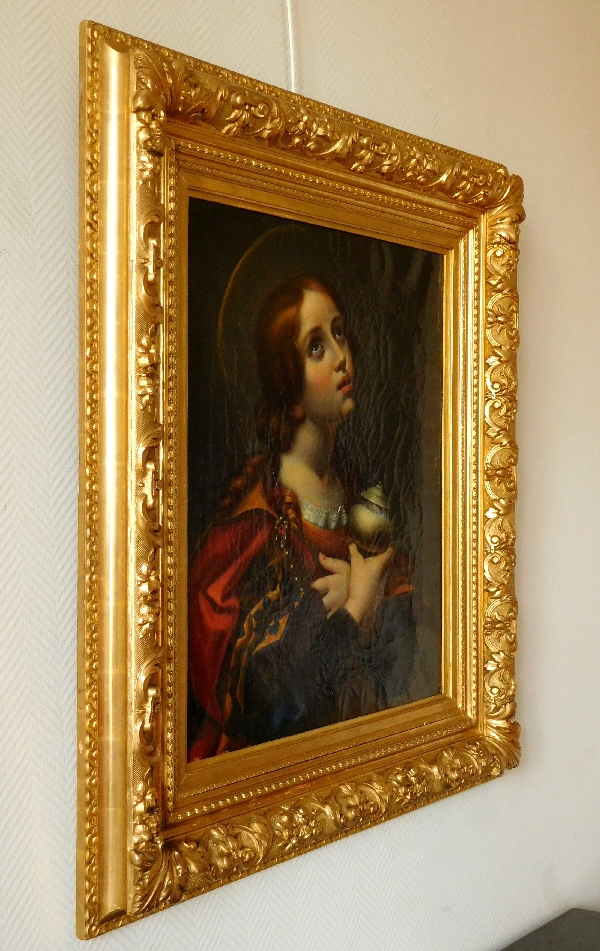 19th century Italian school after Carlo Dolci : portrait of Mary Magdalene - 102cm x 89cm