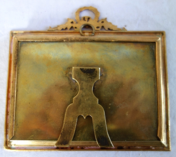 Miniature chinoiserie à suspendre ou poser - bronze et laque dans le goût de la Chine - vers 1900