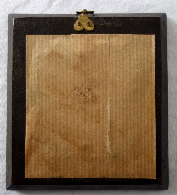 Portrait miniature d'un officier de chasseurs à pieds d'époque Premier Empire