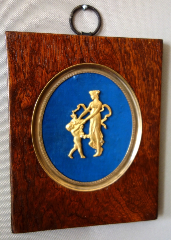 Miniature en bronze doré Vénus et L'Amour - souvenir du Grand Tour - XIXe siècle
