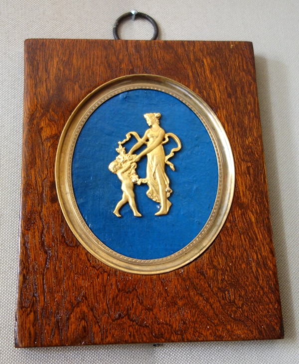 Miniature en bronze doré Vénus et L'Amour - souvenir du Grand Tour - XIXe siècle