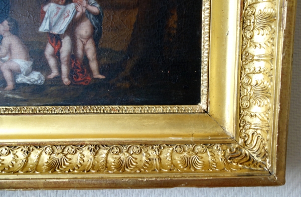 Early 18th century French school, allergory of painting, oil on panel