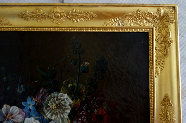 Early 19th century French school, still life : bouquet of flowers, follower of van Spaendonck - 71cm x 85cm