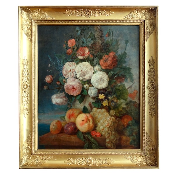 Early 19th century French school, still life : bouquet of flowers, follower of van Spaendonck - 58cm x 70cm