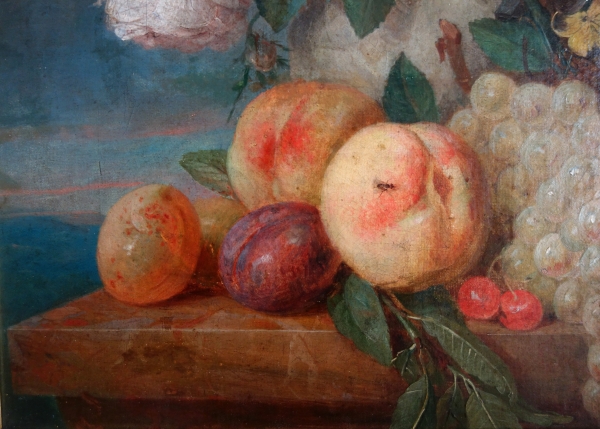 Early 19th century French school, still life : bouquet of flowers, follower of van Spaendonck - 58cm x 70cm