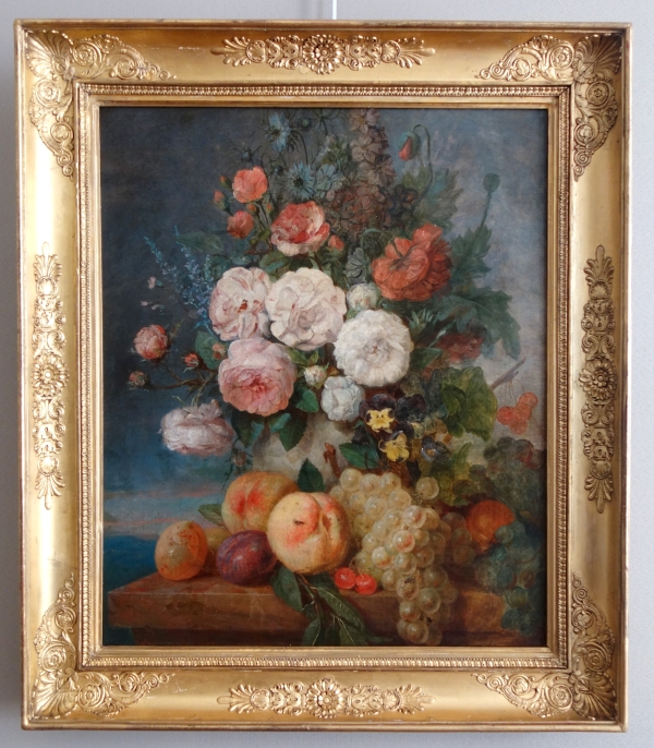 Early 19th century French school, still life : bouquet of flowers, follower of van Spaendonck - 58cm x 70cm