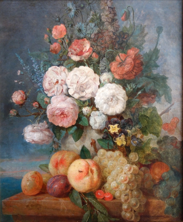 Early 19th century French school, still life : bouquet of flowers, follower of van Spaendonck - 58cm x 70cm