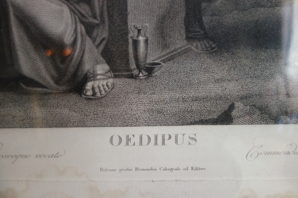 Pair of Empire engravings, gold leaf gilt wood frame, early 19th century circa 1820