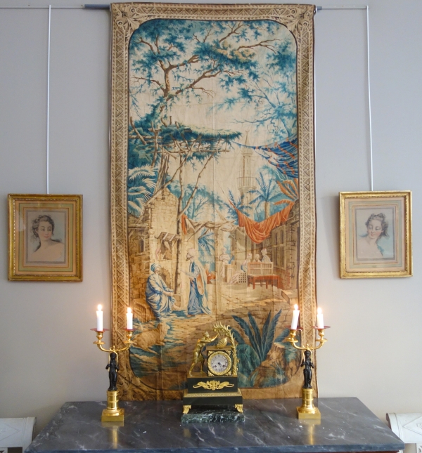 Demarteau d'après Boucher : paire de gravures à la manière du crayon - portraits de femmes XVIIIe