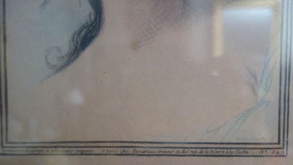 Demarteau d'après Boucher : paire de gravures à la manière du crayon - portraits de femmes XVIIIe
