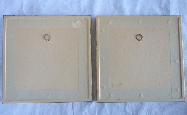 Manufacture de Sèvres : paire de miniatures en biscuit - La leçon à l'amour et la leçon de l'amour d'après Boizot