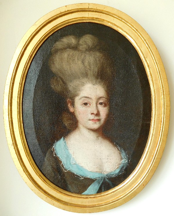 Portraits d'adolescents frère et soeur, huiles sur toile d'époque Louis XVI