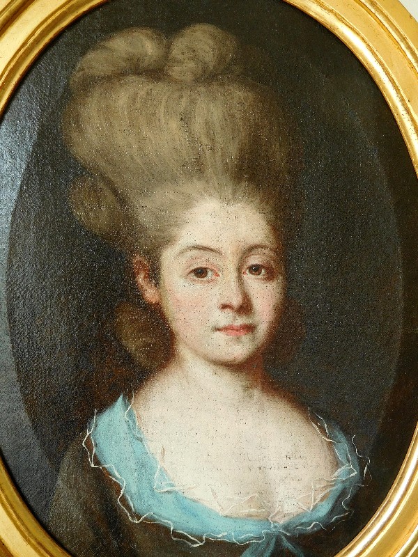 Portraits d'adolescents frère et soeur, huiles sur toile d'époque Louis XVI