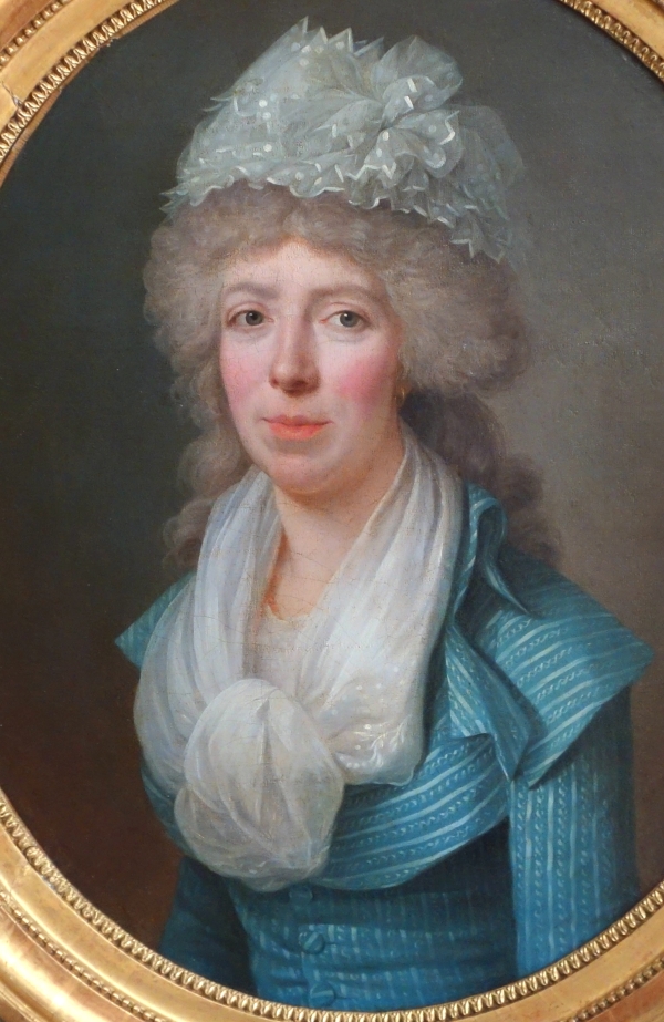 Jean-François Bellier : paire de portraits, sa sœur Philippine et son mari Edme Bochet vers 1800