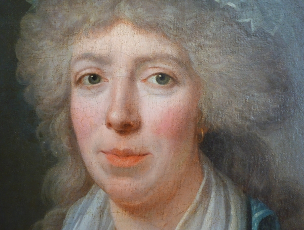 Jean-François Bellier : paire de portraits, sa sœur Philippine et son mari Edme Bochet vers 1800