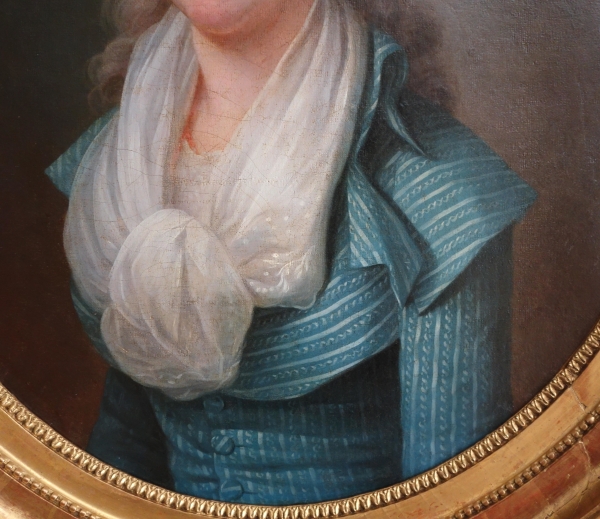 Jean-François Bellier : paire de portraits, sa sœur Philippine et son mari Edme Bochet vers 1800