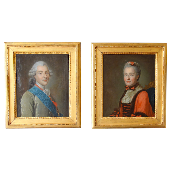 18th century French school : pair of portrait of dauphins of France - Roslin's workshop circa 1770