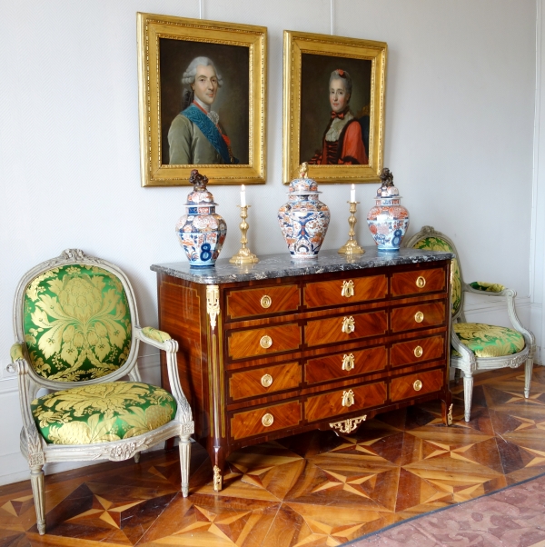 18th century French school : pair of portrait of dauphins of France - Roslin's workshop circa 1770