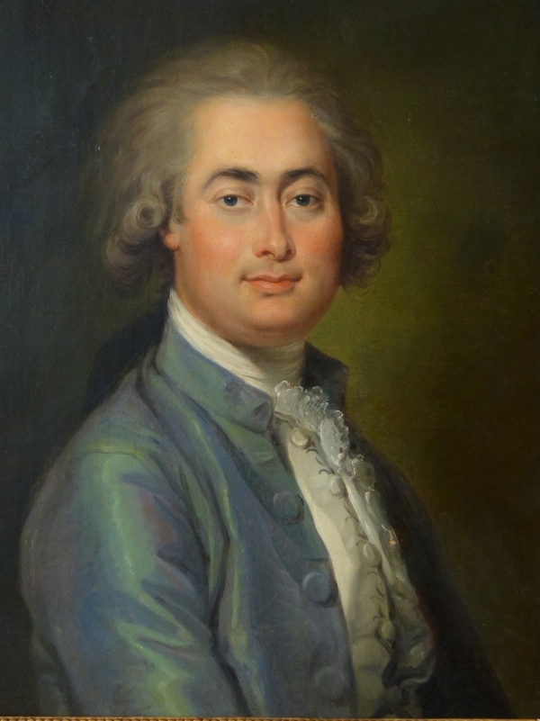 Ecole Française du XVIIIe siècle, paire de portraits de Mr et Mme de Bressac, époque Louis XVI