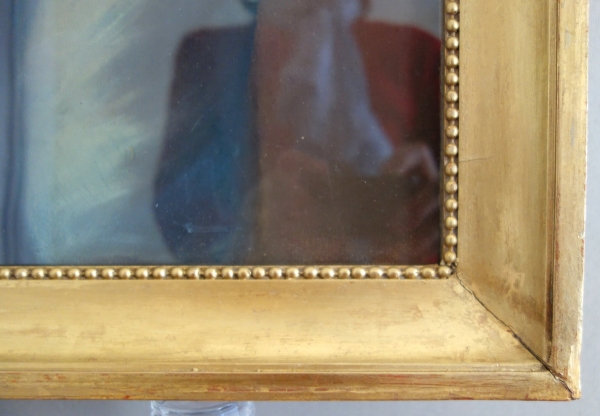 Ecole Française du XVIIIe siècle, paire de portraits pastels d'époque Louis XVI