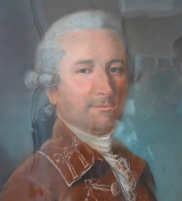 Ecole Française du XVIIIe siècle, paire de portraits pastels d'époque Louis XVI