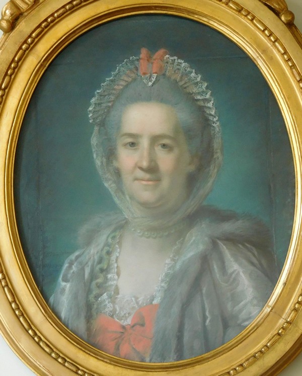 Paire de portraits, pastels d'époque XVIIIe par P. Lion de Dinant