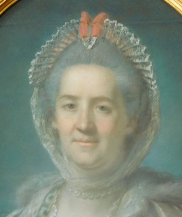 Paire de portraits, pastels d'époque XVIIIe par P. Lion de Dinant