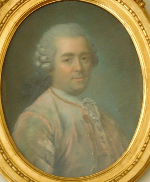 Pair of portraits, pastels, 18th century, P. Lion de Dinant
