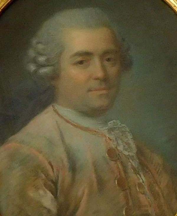 Paire de portraits, pastels d'époque XVIIIe par P. Lion de Dinant