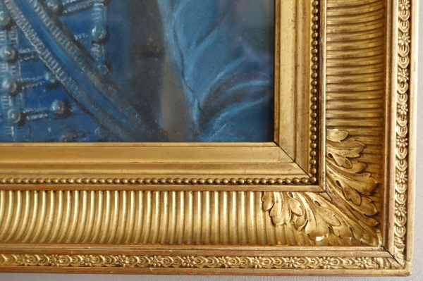 18th century French school, pastel : a child wearing Hussar clothes, Louis XVI period