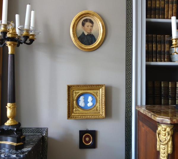 Portrait pastel d'un jeune garçon, époque XIXe siècle - Napoléon III
