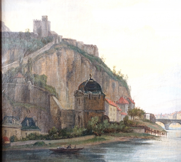 Ecole Française du début XIXe siècle : Grenoble - la Porte de France, suiveur de Jean Achard - vers 1837