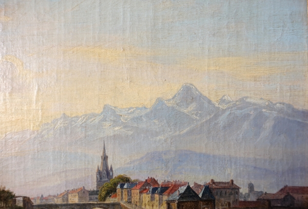 19th century French school : Grenoble view, follower of Jean Achard - circa 1837