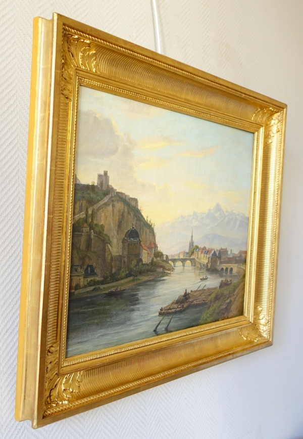 19th century French school : Grenoble view, follower of Jean Achard - circa 1837