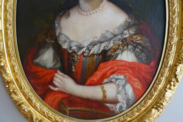 17th century French school, portrait of an aristocrat lady, Louis XIV period circa 1660 - 98cm x 80cm