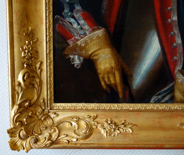 18th century French school, portrait of an aristocrat, Louis XV painting - 60cm x 76cm