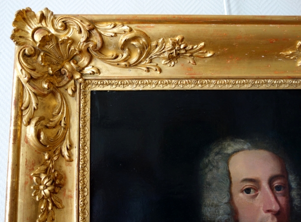 18th century French school, portrait of an aristocrat, Louis XV painting - 60cm x 76cm