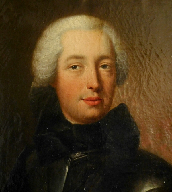 Baziray : portrait d'officier en cuirasse Chevalier de Malte signé & daté de 1738 